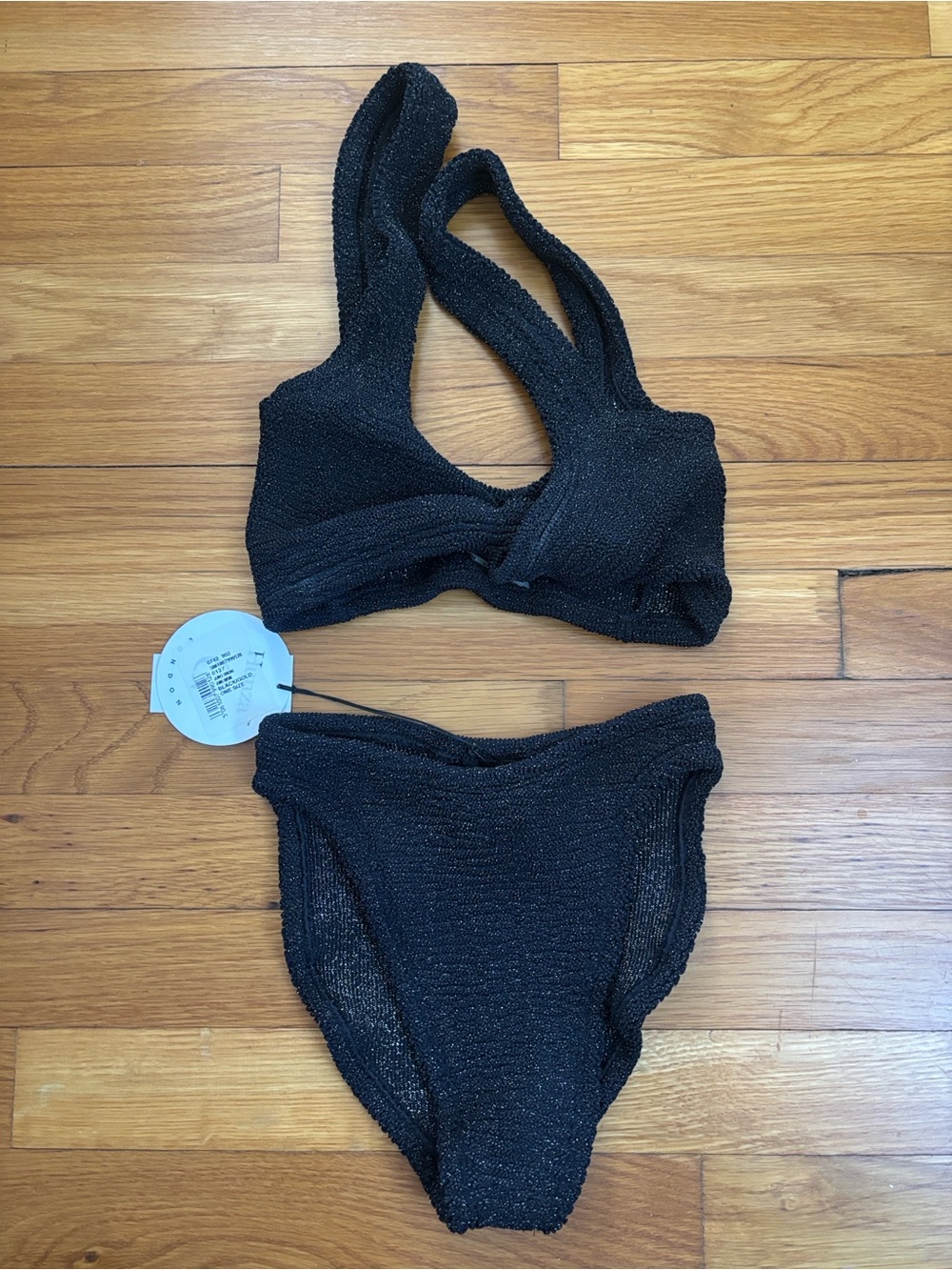 NWT Hunza G Juno Bikini in Black/Gold